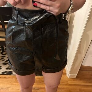 Snake embossed TOPSHOP faux leather shorts size 6 never worn